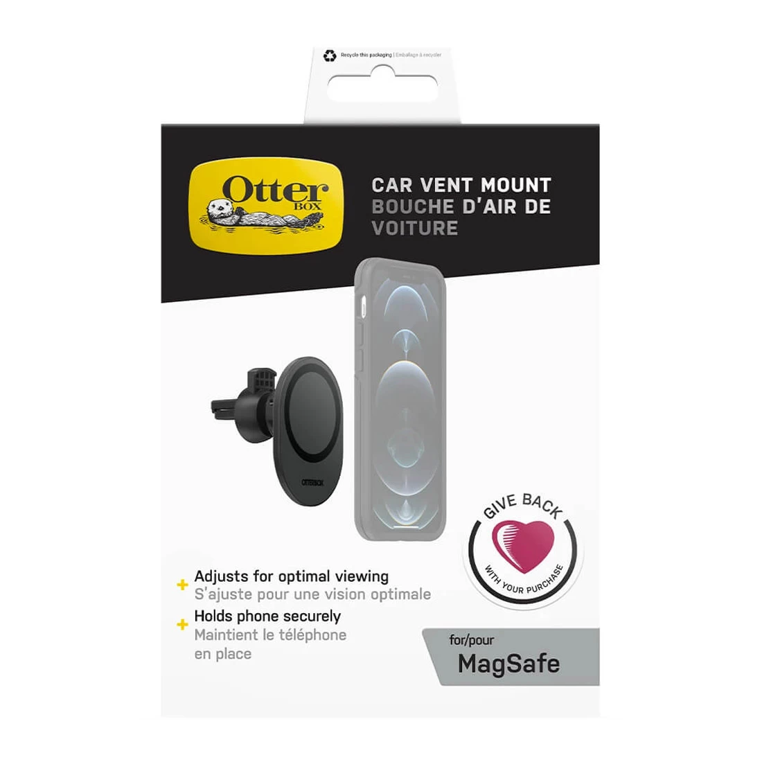 Otterbox Car Vent Mount For MagSafe - Black 3 Otterbox Car Vent Mount For MagSafe - Black