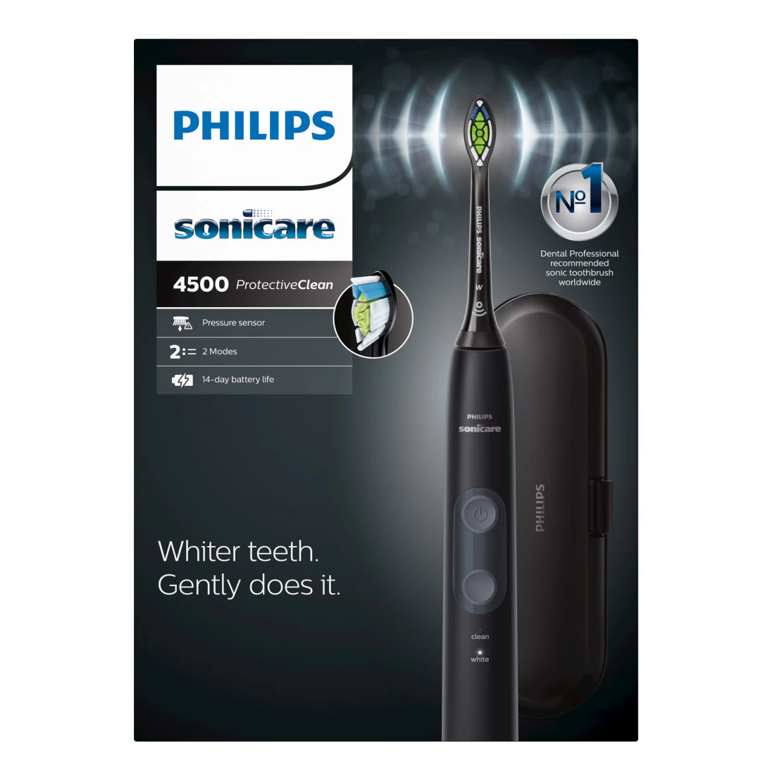 Philips Sonicare ProtectiveClean 4500 Whitening Electric Toothbrush - Black 3 Philips Sonicare ProtectiveClean 4500 Whitening Electric Toothbrush - Black
