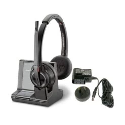 Poly Savi Office W8220 OTH Wireless UC Stereo Dect Headset - Black -3C Electronics Store plantronics savi office w8220 3