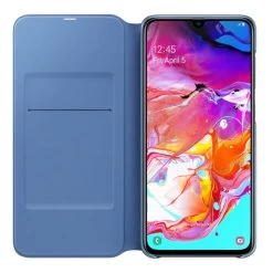 Samsung Galaxy A70 Wallet Cover - Black -3C Electronics Store samsung galaxy a70 wallet cover black open