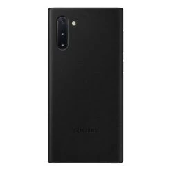 Samsung Galaxy Note 10 Leather Back Cover - Black