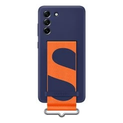 Samsung Galaxy S21 FE Silicone Cover With Strap EF-GG990TNEGWW - Navy -3C Electronics Store samsung galaxy s21 fe silicone cover with strap 3
