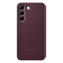 Samsung Galaxy S22 Smart Clear View Cover EF-ZS901CEEGWW - Burgundy -3C Electronics Store samsung galaxy s22 smart clear view cover bud 2 1