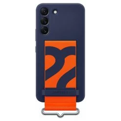 Samsung Galaxy S22+ Plus Silicone Cover W Strap EF-GS906TNEGWW - Navy