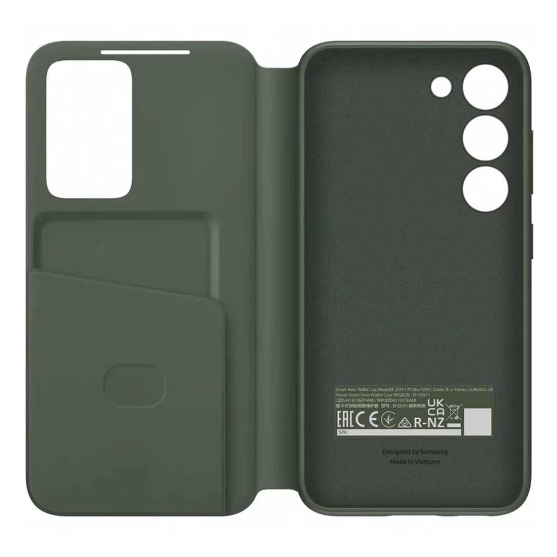 Samsung Galaxy S23+ Plus Clear View Wallet Case EF-ZS916CGEGWW - Green 5 Samsung Galaxy S23+ Plus Clear View Wallet Case EF-ZS916CGEGWW - Green - Image 3
