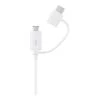 Samsung 1.5m Data Cable Combo (USB Type C & Micro USB) EP-DG930DWEGWW - White -3C Electronics Store samsung usb combo cable white front