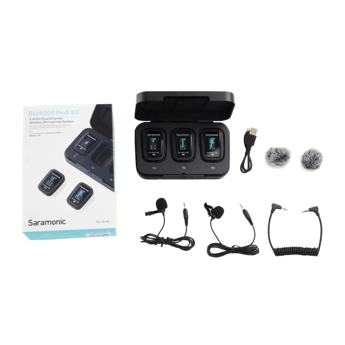Saramonic Blink500 Pro X B2 Dual Channel 2.4GHz Omni Lavalier Microphone System 7 Saramonic Blink500 Pro X B2 Dual Channel 2.4GHz Omni Lavalier Microphone System - Image 5