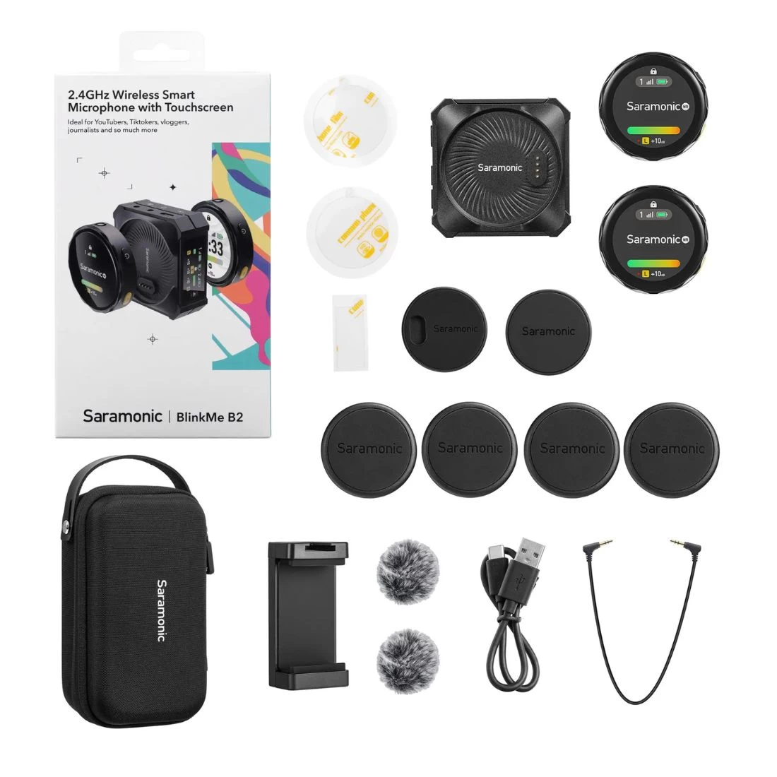 Saramonic BlinkMe B2 Clip-On Wireless Smart Microphone W/ Touchscreen & Recording 8 Saramonic BlinkMe B2 Clip-On Wireless Smart Microphone W/ Touchscreen & Recording - Image 6