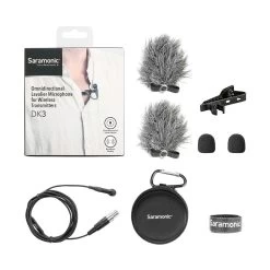 Saramonic DK3D Omnidirectional Lavalier Microphone TA5F Mini XLR 5-Pin Connector 11 Saramonic DK3D Omnidirectional Lavalier Microphone TA5F Mini XLR 5-Pin Connector -3C Electronics Store saramonic dk3d omnidirectional lavalier microphone pack