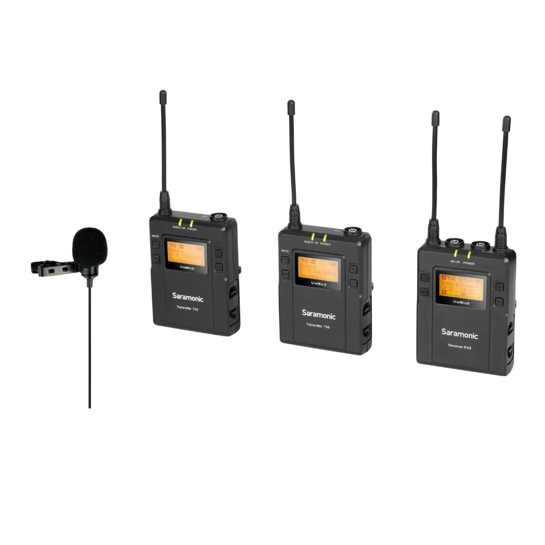 Saramonic UWMIC9AU Kit2 (TX9+TX9+RX9) UHF Wireless Lavalier Microphone System 4 Saramonic UWMIC9AU Kit2 (TX9+TX9+RX9) UHF Wireless Lavalier Microphone System - Image 2