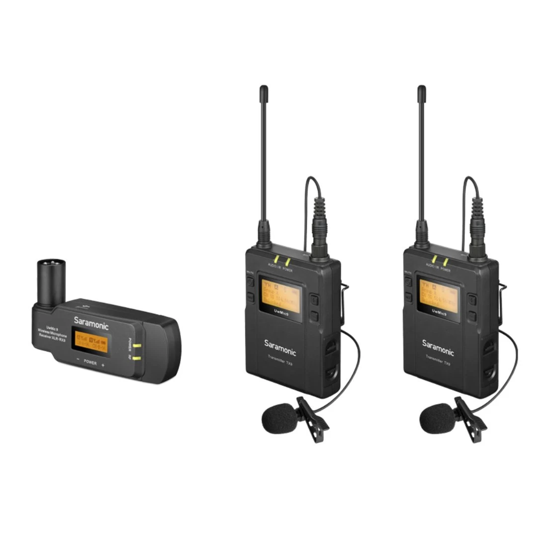 Saramonic UWMIC9AU Kit8 (RX-XLR9+TX9+TX9) UHF Wireless Microphone System 3 Saramonic UWMIC9AU Kit8 (RX-XLR9+TX9+TX9) UHF Wireless Microphone System