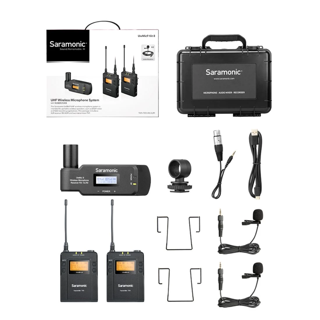 Saramonic UWMIC9AU Kit8 (RX-XLR9+TX9+TX9) UHF Wireless Microphone System 6 Saramonic UWMIC9AU Kit8 (RX-XLR9+TX9+TX9) UHF Wireless Microphone System - Image 4