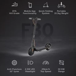 Segway Ninebot Kickscooter F30 - Black 7 Segway Ninebot Kickscooter F30 - Black -3C Electronics Store segway ninebot f30 kickscooter 1