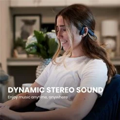 Shokz OpenMove Bone Conduction Open-Ear Lifestyle/Sport Headphones - Elevation Blue -3C Electronics Store shokz openmove bone conduction open ear lifestyle sport headphones blue 2