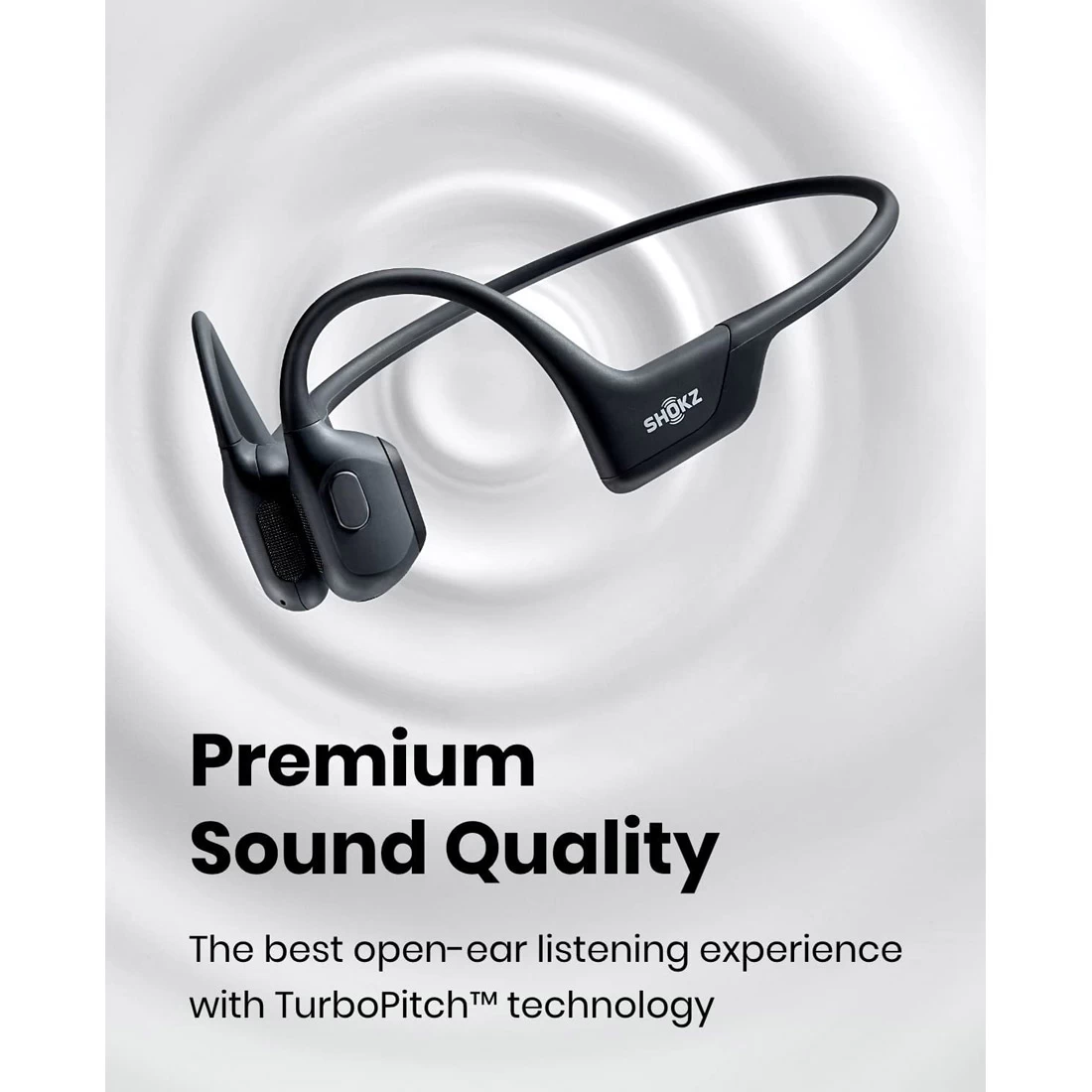 Shokz OpenRun Pro Premium Bone Conduction Open Ear Bluetooth Headphones - Black 5 Shokz OpenRun Pro Premium Bone Conduction Open Ear Bluetooth Headphones - Black - Image 3