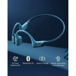 Shokz OpenRun Pro Premium Bone Conduction Open Ear Bluetooth Headphone - Blue -3C Electronics Store shokz openrun pro premium bone conduction open ear bluetooth headphone blue 2