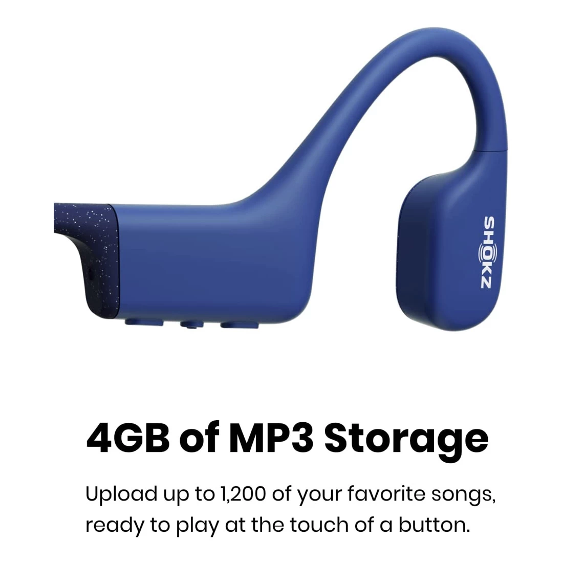 Shokz OpenSwim Bone Conduction Open-Ear MP3 Waterproof Headphones - Sapphire Blue 7 Shokz OpenSwim Bone Conduction Open-Ear MP3 Waterproof Headphones - Sapphire Blue - Image 5