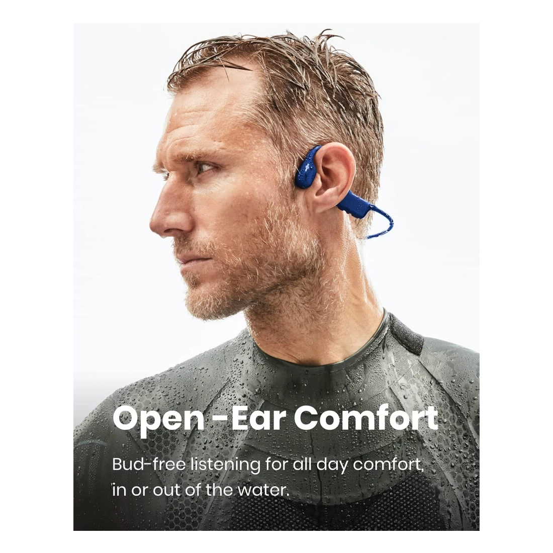 Shokz OpenSwim Bone Conduction Open-Ear MP3 Waterproof Headphones - Sapphire Blue 4 Shokz OpenSwim Bone Conduction Open-Ear MP3 Waterproof Headphones - Sapphire Blue - Image 2