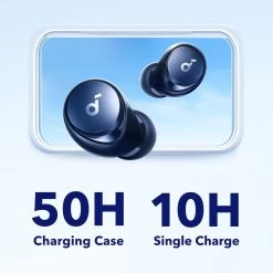 Soundcore Space A40 Active Noise Cancelling Wireless Earbuds - Blue -3C Electronics Store soundcore adaptive cancelling blue 2