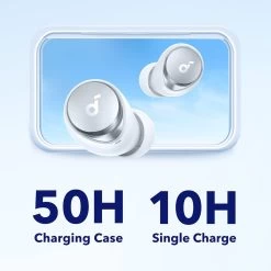 Soundcore Space A40 Active Noise Cancelling Wireless Earbuds - White -3C Electronics Store soundcore adaptive cancelling wht 2