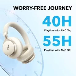 Soundcore Space One Noise Cancelling Headphones - White -3C Electronics Store soundcore space one white5