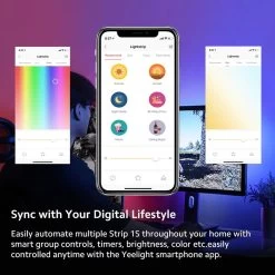 Xiaomi Yeelight Aurora LED RGB Lightstrip Plus Bundle (10m) - (Mijia App-enabled Controller) -3C Electronics Store yeelight aurora lightstrip plus bundle 10m 3