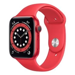Apple Watch Series 6 40mm (GPS + Cellular) Aluminum Case W/ Red Sport Band M06R3X/A